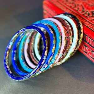 vtg Porcelain Cloisonné Bangles